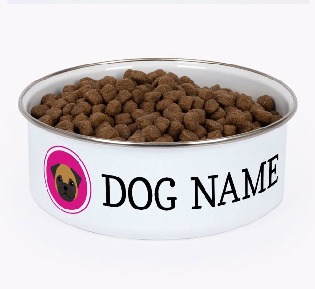 Name and Icon: Personalised {breedFullName} Enamel Dog Bowl